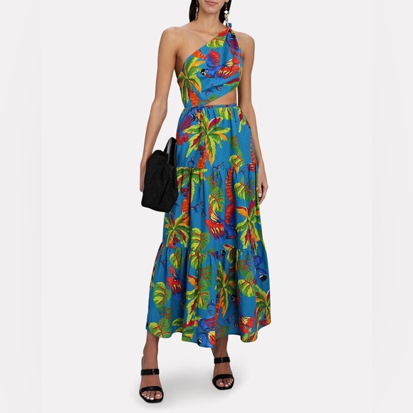 Farm Rio Sunny Day One Shoulder Maxi Dress - Picture 3 of 11